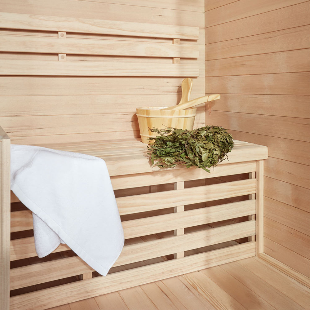 Traditionelle Sauna - 150 x 120 cm für 3 Personen