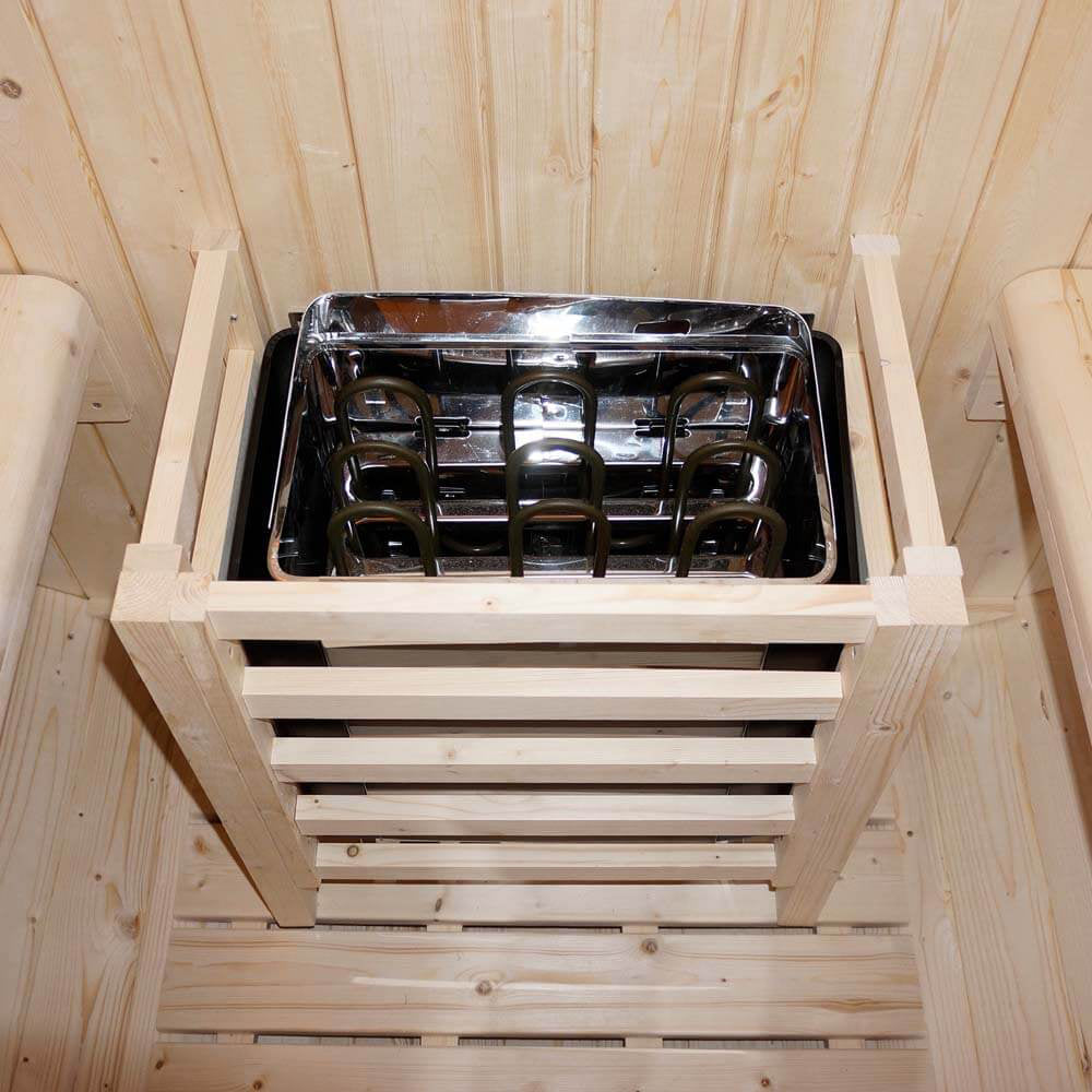 Outdoor Fasssauna - 195 x 220 cm für 4 Personen