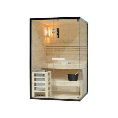 Traditionelle Sauna - 120 x 120 cm für 2 Personen