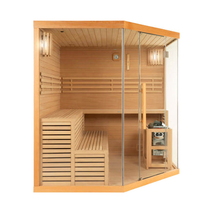Traditionelle Sauna - 200 x 200 cm für 6 Personen