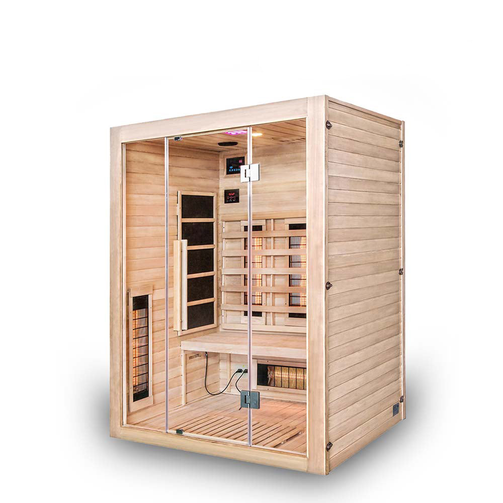 Infrarotkabine mit Vollspektrumstrahler - 150 x 120 cm für 3 Personen