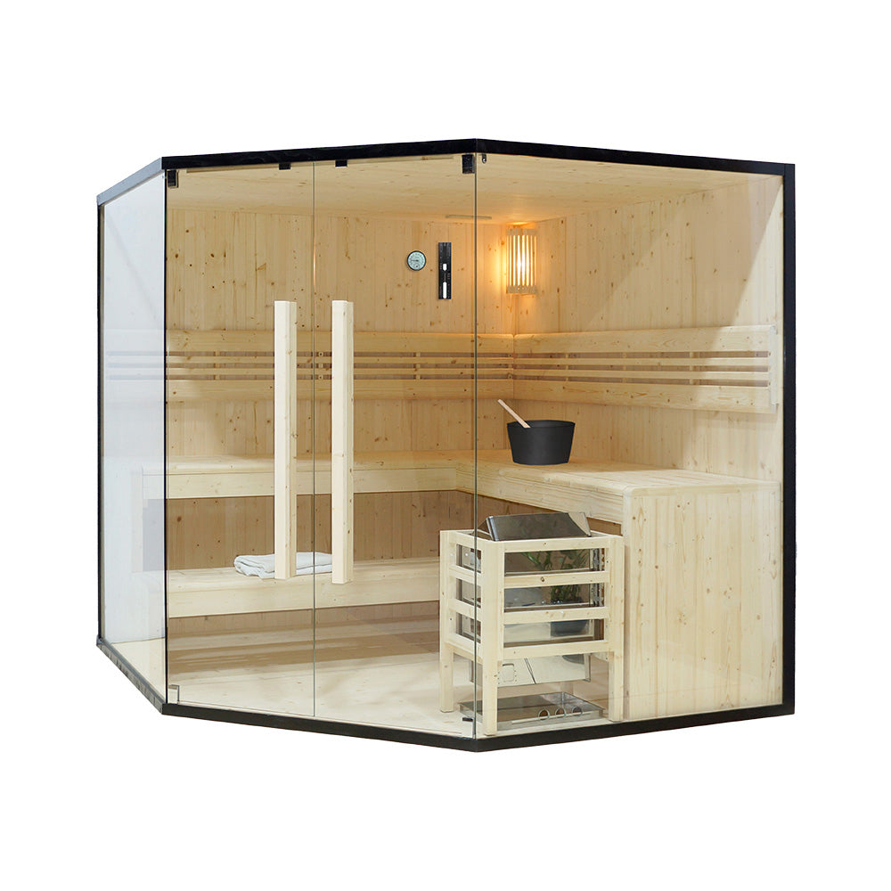 Traditionelle Sauna - 200 x 200 cm für 6 Personen