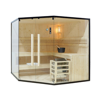Traditionelle Sauna - 200 x 200 cm für 6 Personen