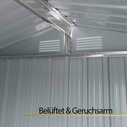 Geräteschuppen aus verzinktem Stahl - 257 x 178 cm