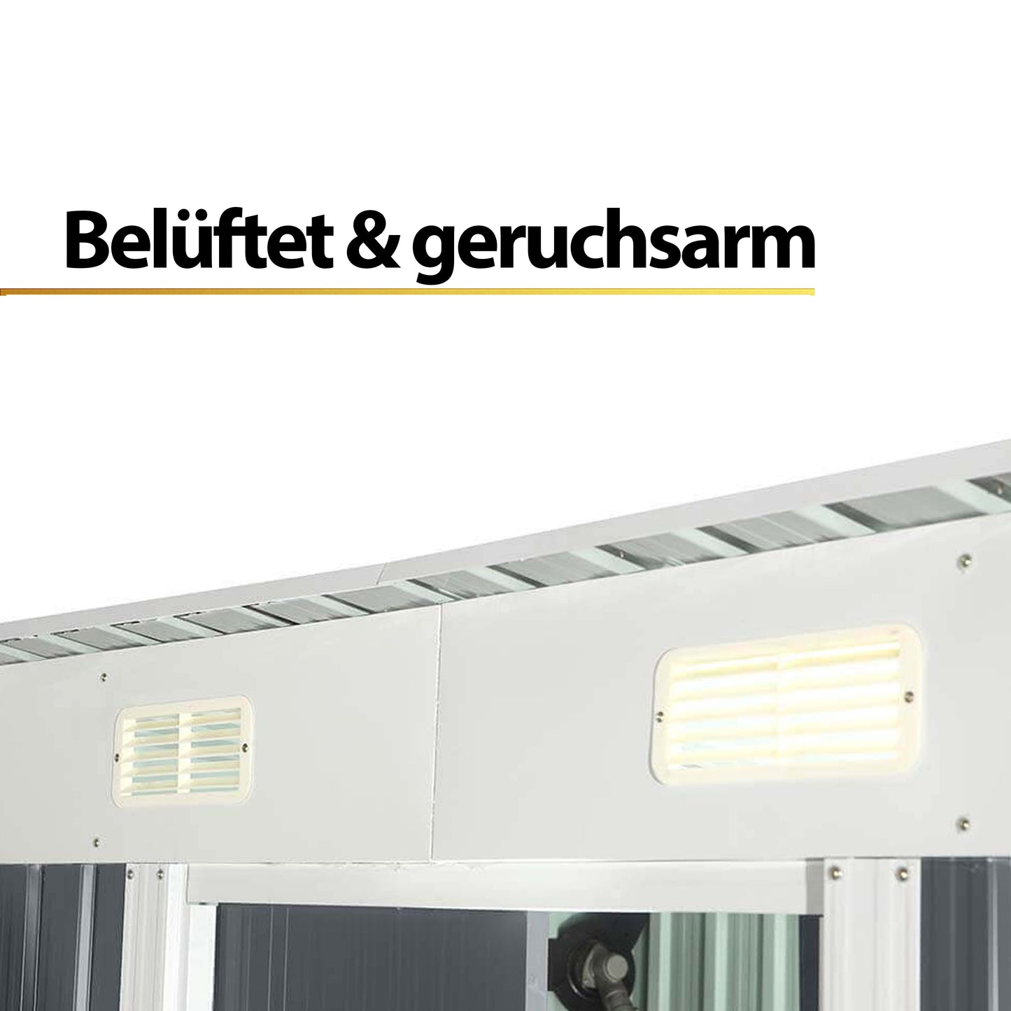 Geräteschuppen aus verzinktem Stahl - 195 x 180 cm