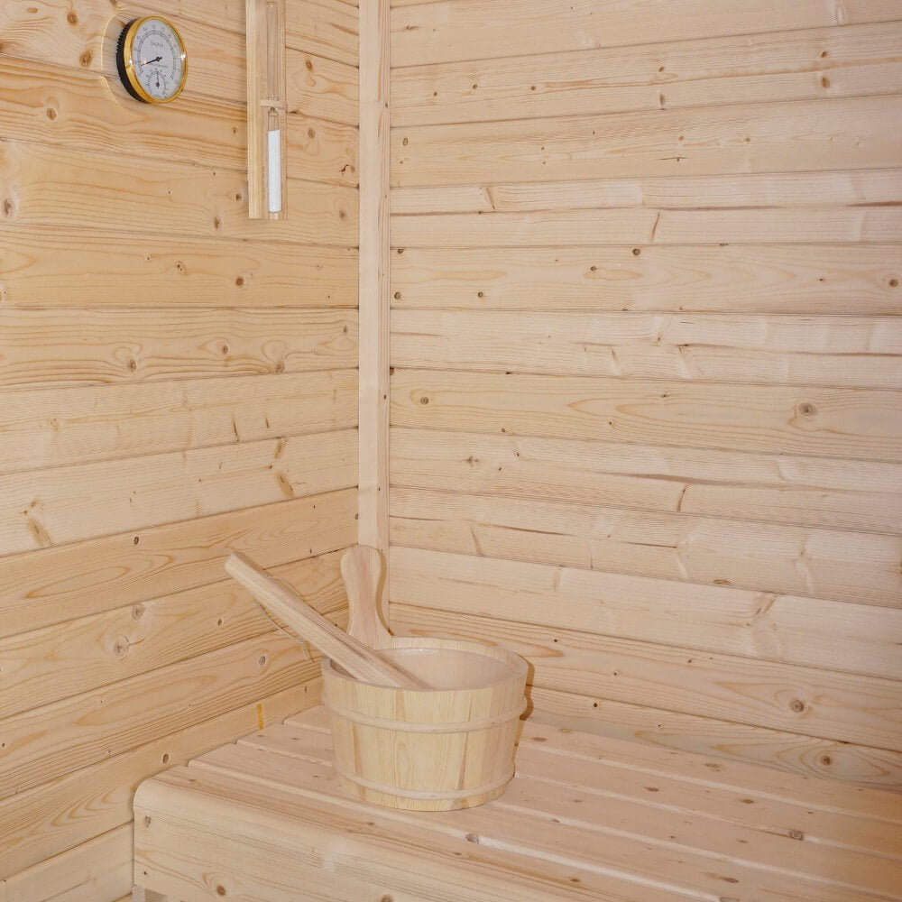 Saunahaus Outdoor - 191 x 157 cm für 3 Personen