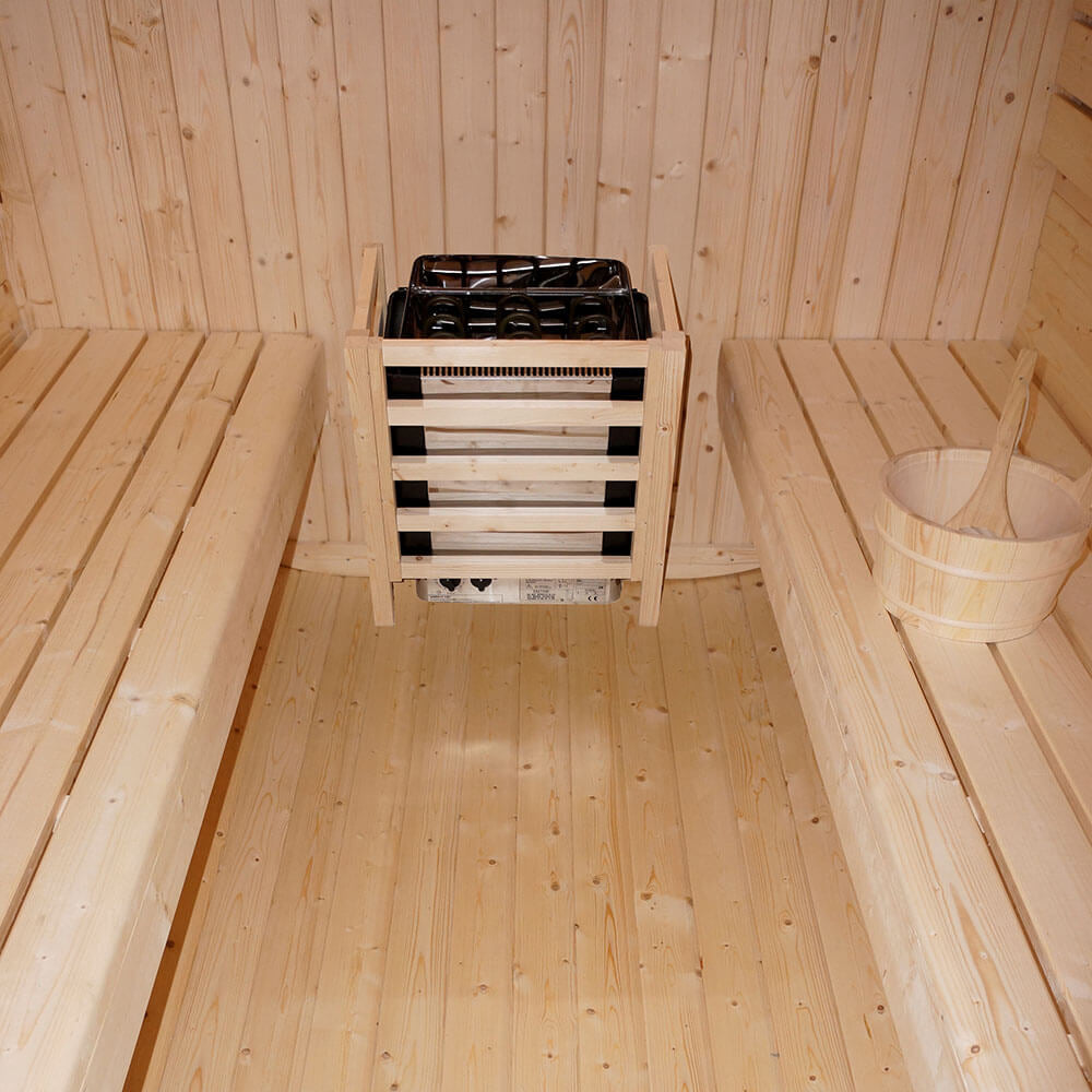 Outdoor Sauna - 184 x 180 cm für 4 Personen