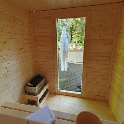 Saunahaus Outdoor - 221 x 217 cm für 4 Personen