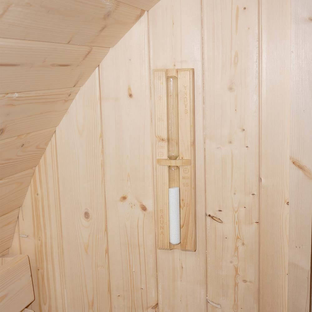 Outdoor Fasssauna - 195 x 220 cm für 4 Personen