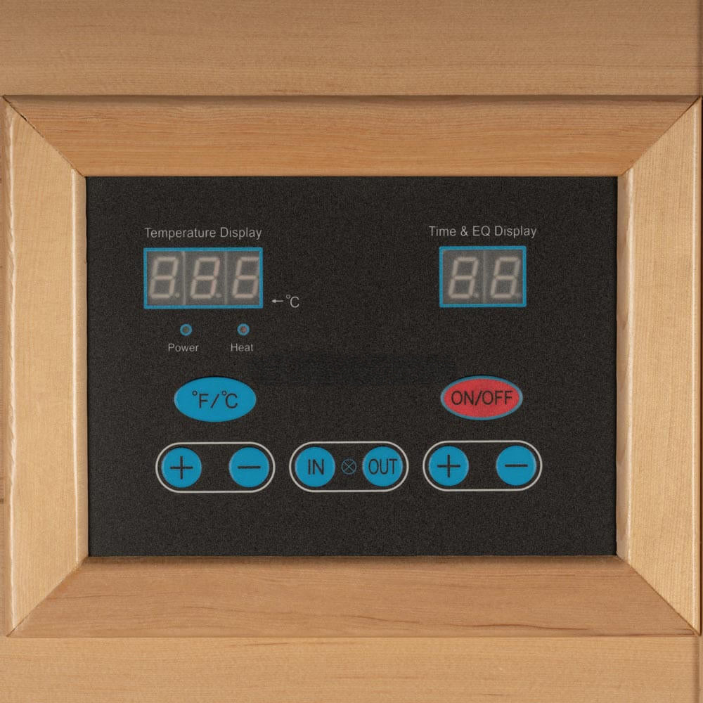 Infrarotkabine mit Vollspektrumstrahler - 120 x 105 cm für 2 Personen