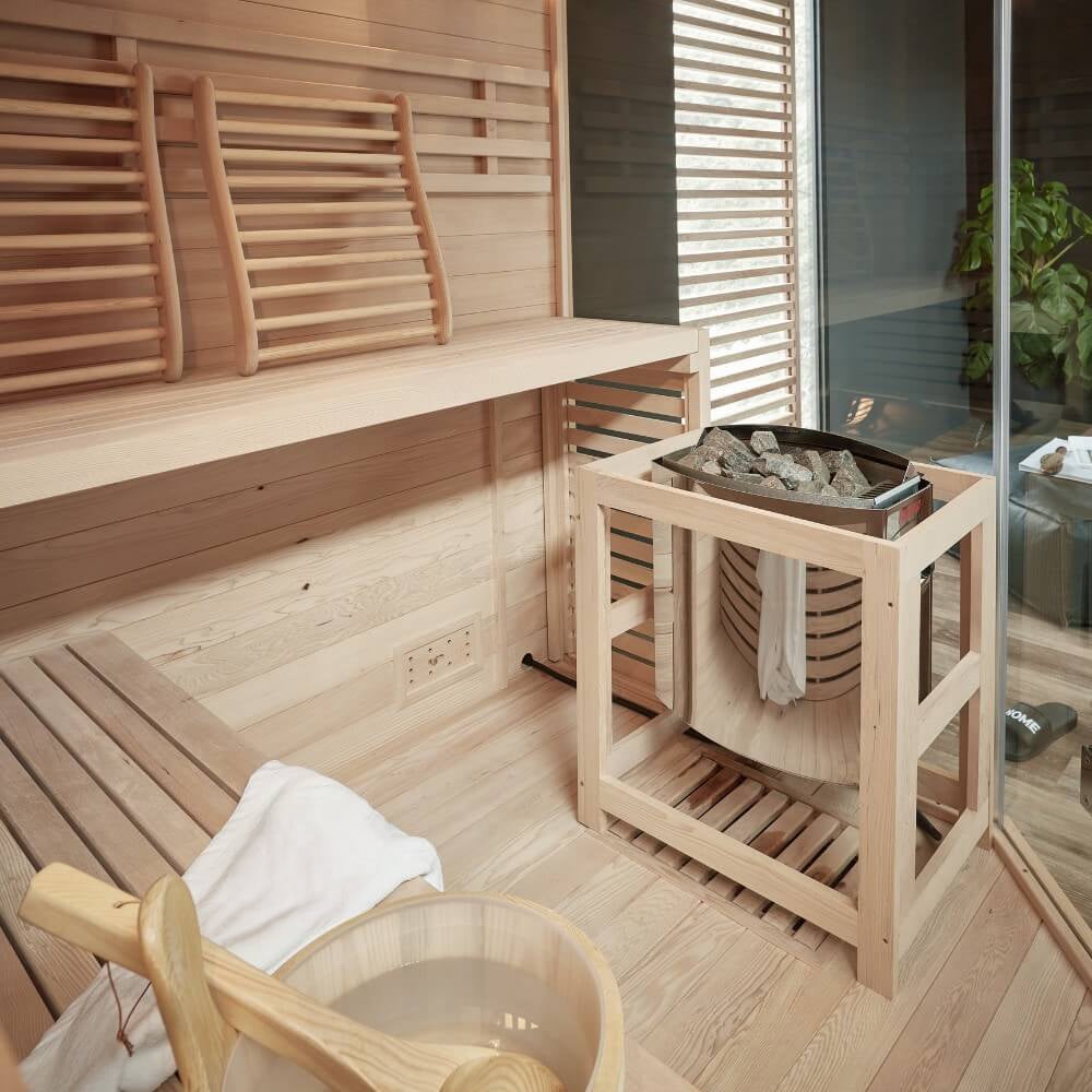 Traditionelle Sauna - 200 x 200 cm für 6 Personen