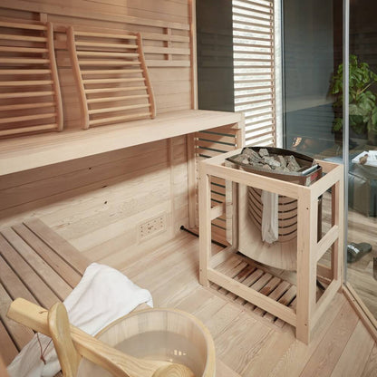 Traditionelle Sauna - 200 x 200 cm für 6 Personen