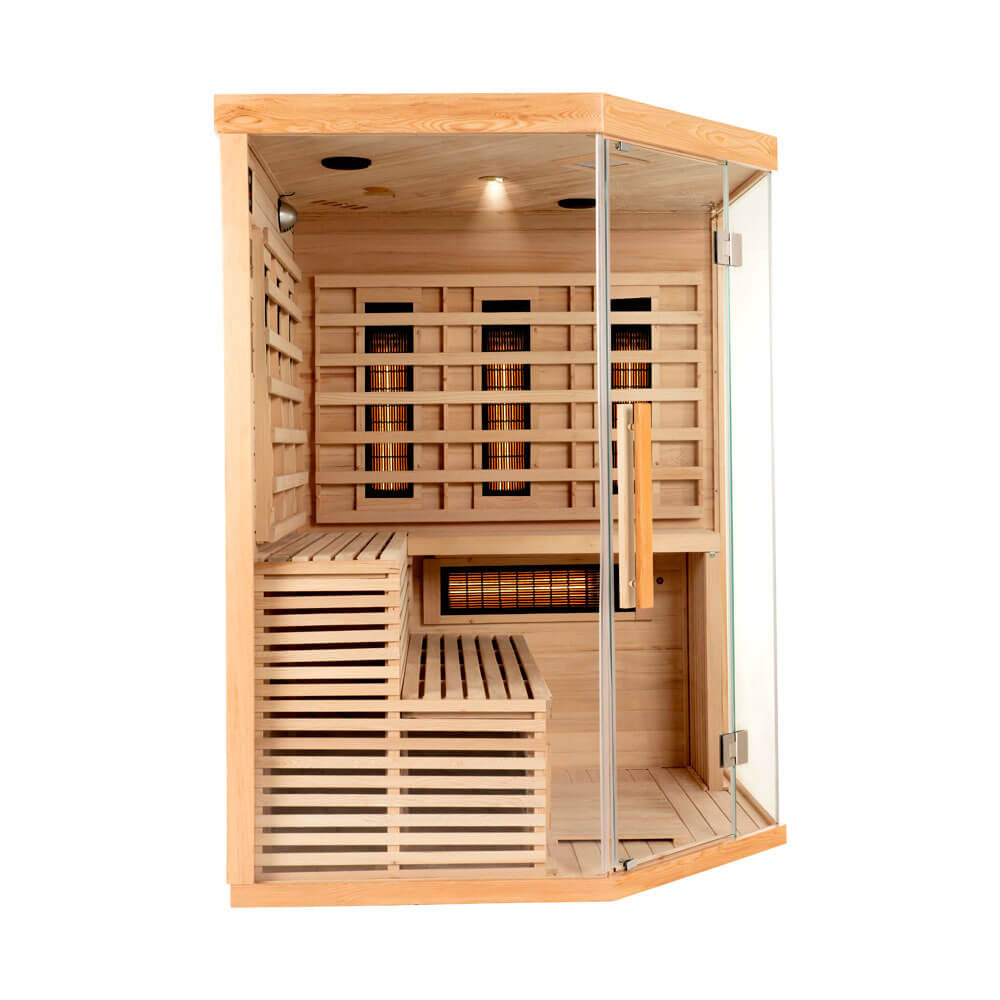 Infrarotkabine mit Vollspektrumstrahler - 150 x 150 cm für 4 Personen