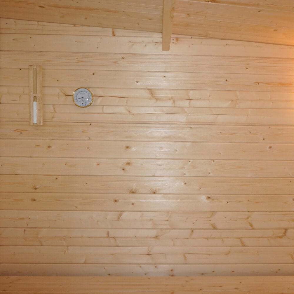 Saunahaus Outdoor mit Vorraum - 400 x 217 cm für 5 Personen