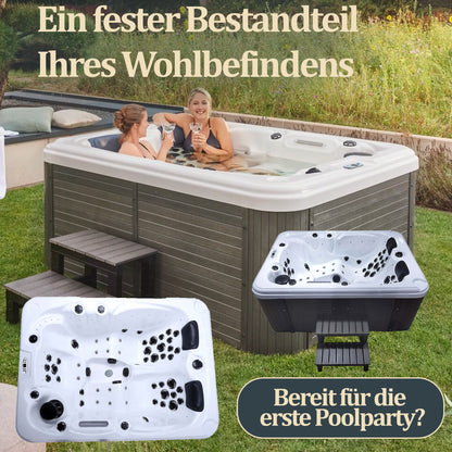 Outdoor Whirlpool - optional mit Treppe und Thermoabdeckung