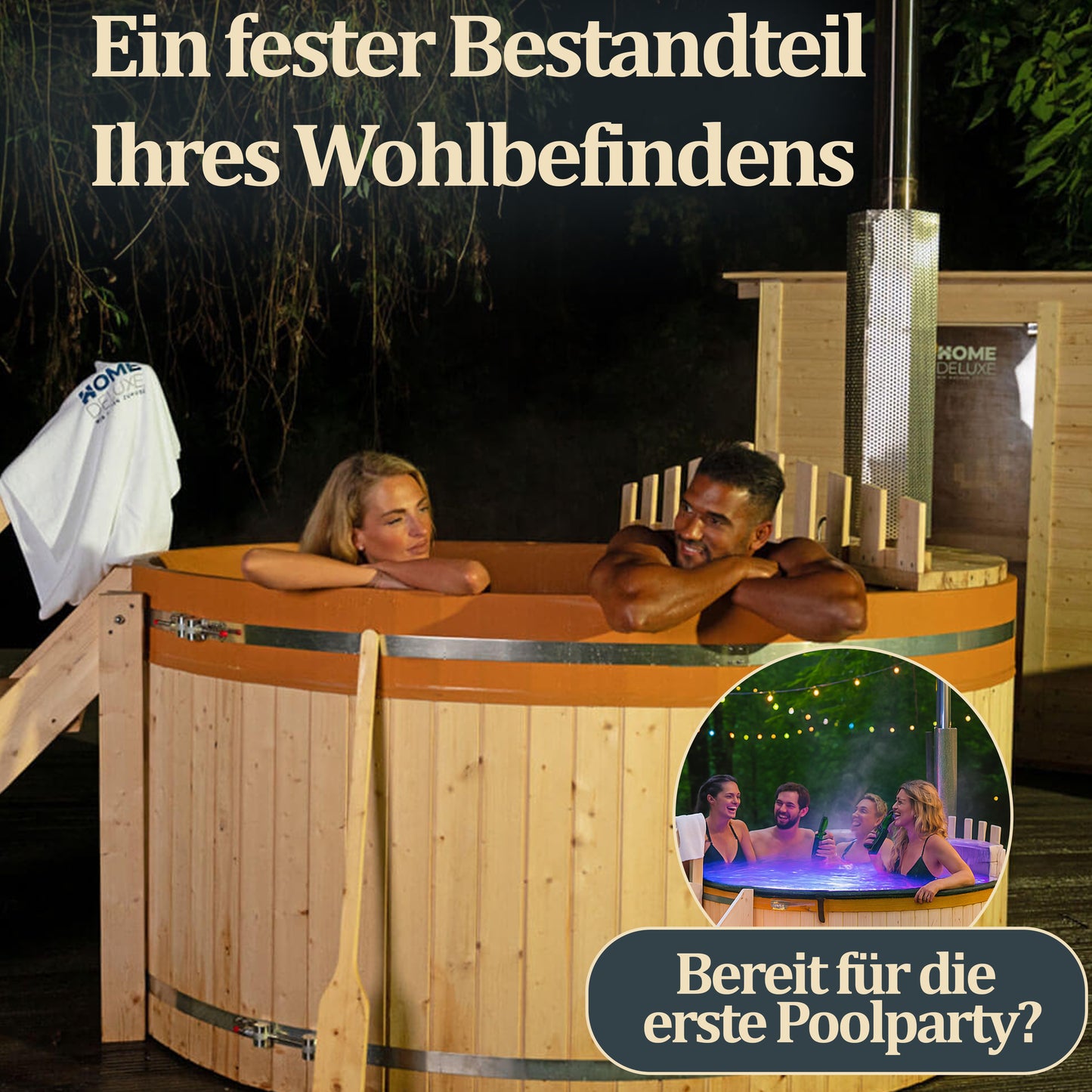 Hot Tub mit Ofen in zwei Größen