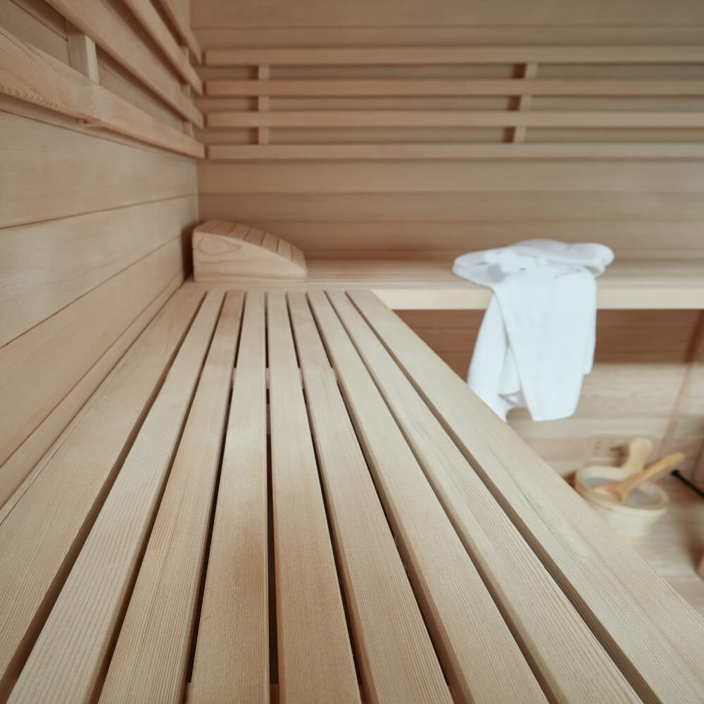 Traditionelle Sauna - 200 x 200 cm für 6 Personen