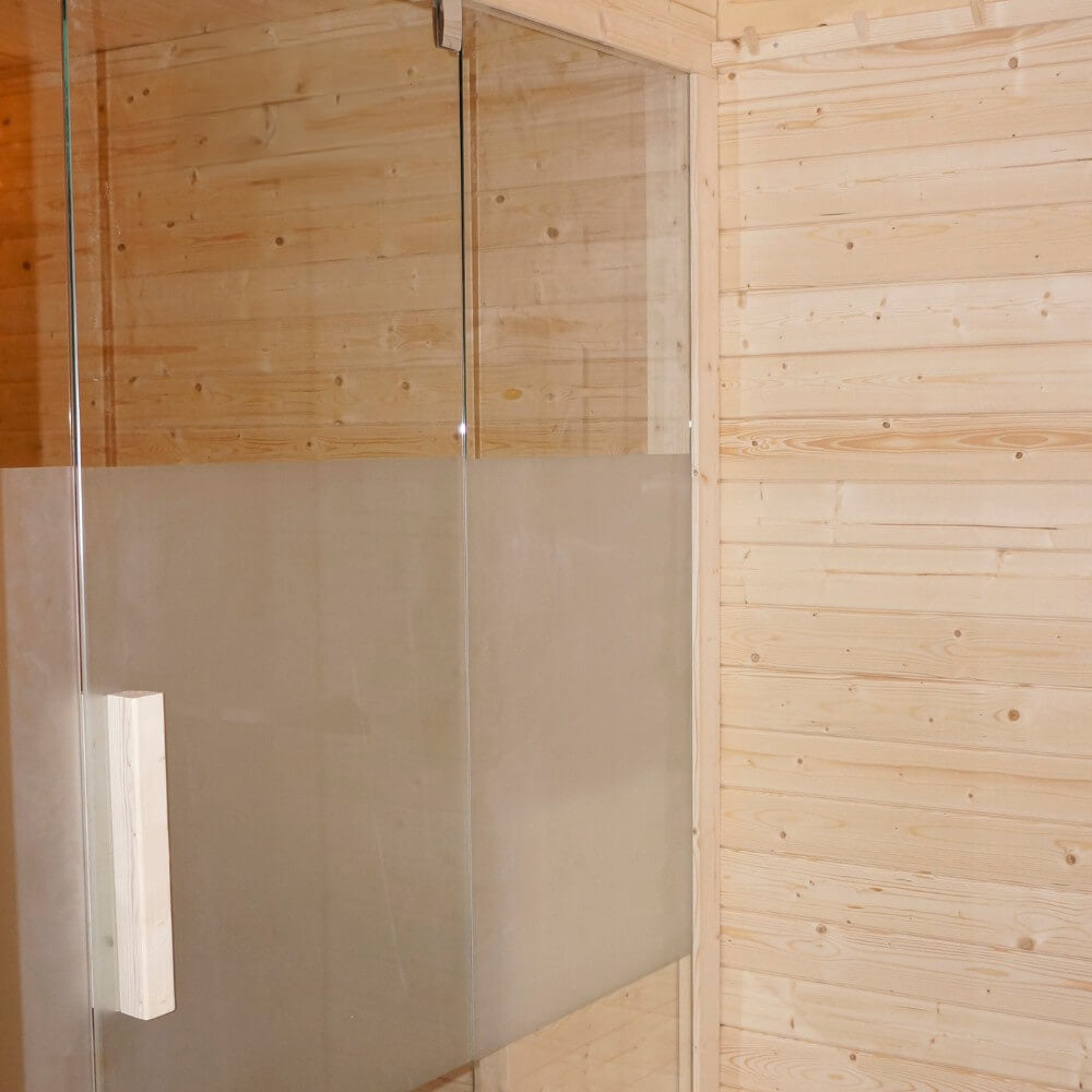 Saunahaus Outdoor mit Vorraum - 400 x 217 cm für 5 Personen