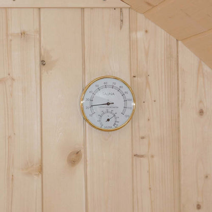 Outdoor Fasssauna - 195 x 220 cm für 4 Personen