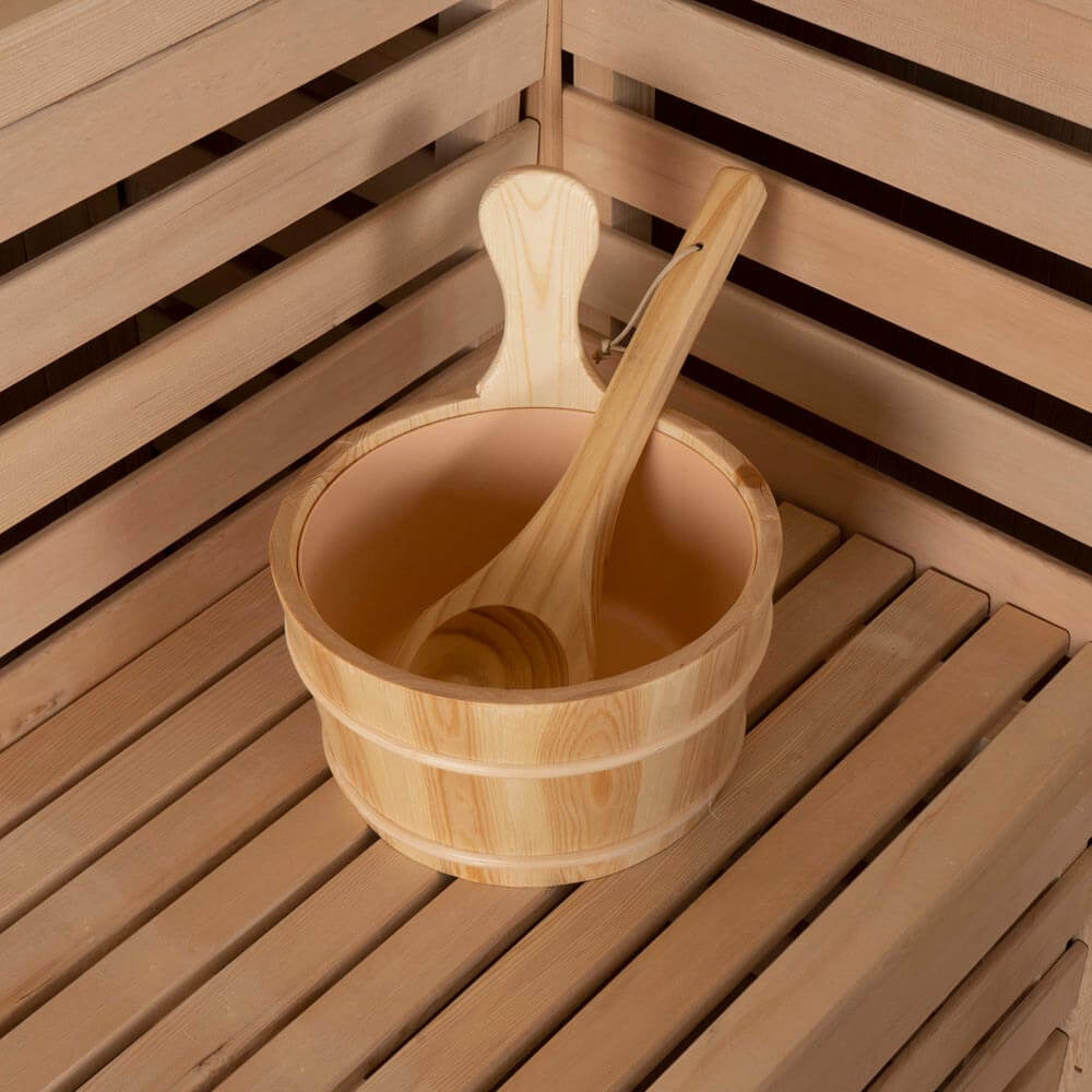 Traditionelle Sauna - 150 x 120 cm für 3 Personen