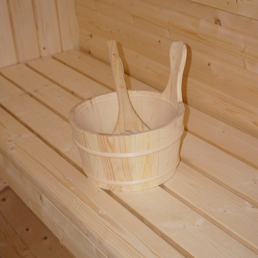 Outdoor Sauna - 184 x 220 cm für 6 Personen