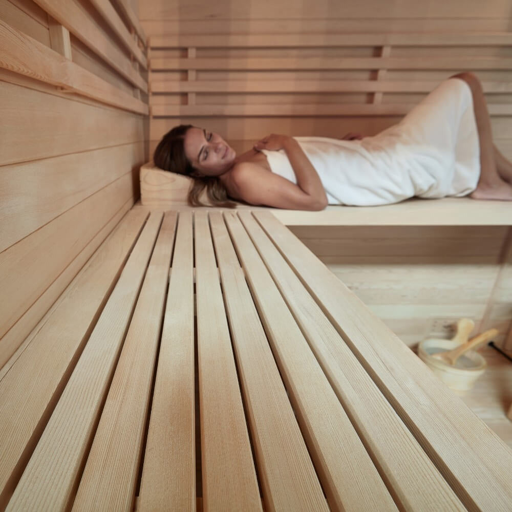 Traditionelle Sauna - 200 x 200 cm für 6 Personen