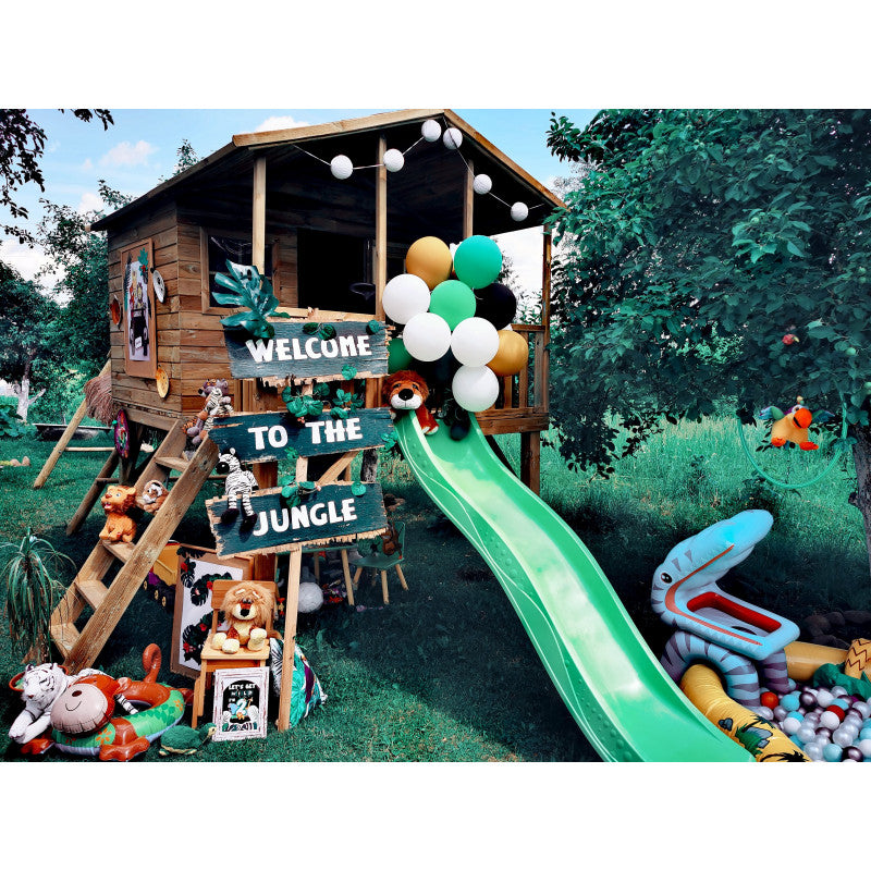 Spielhaus „Benno“ aus Holz – mit Veranda, 120 cm Podest, imprägniert, TÜV-geprüft, ab 3 Jahren