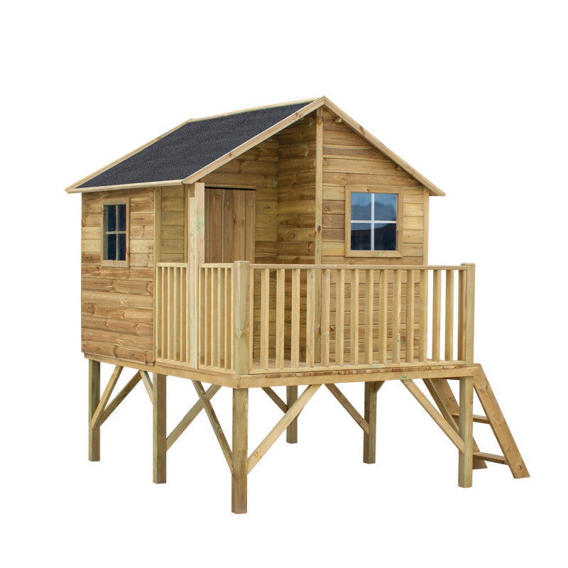 Spielhaus „Tayo“ aus Holz – ohne Rutsche, imprägniert, TÜV-geprüft, ab 3 Jahren