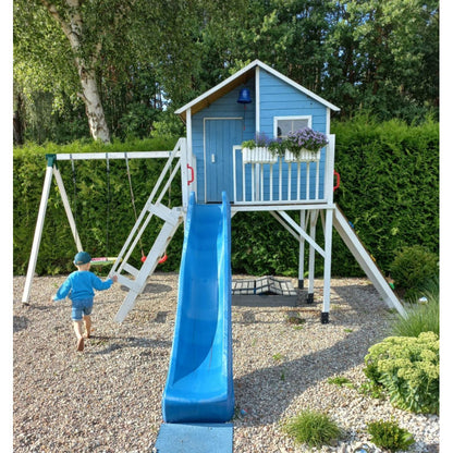 Schaukelhaus „Luno Plus“ aus imprägnierter Kiefer – mit Doppelschaukel, 150 cm Plattformhöhe, TÜV/EN71, 269×220×315 cm