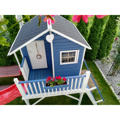 Schaukelhaus „Luno Plus“ aus imprägnierter Kiefer – mit Doppelschaukel, 150 cm Plattformhöhe, TÜV/EN71, 269×220×315 cm