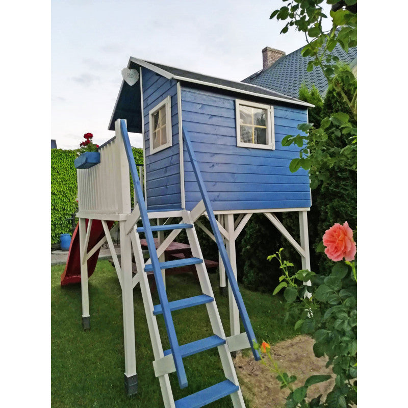 Schaukelhaus „Luno Plus“ aus imprägnierter Kiefer – mit Doppelschaukel, 150 cm Plattformhöhe, TÜV/EN71, 269×220×315 cm