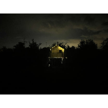 Spielhaus „Tayo“ aus Holz – 150 cm Podest, 3 m Rutsche, Plexiglas-Fenster, EN 71/TÜV