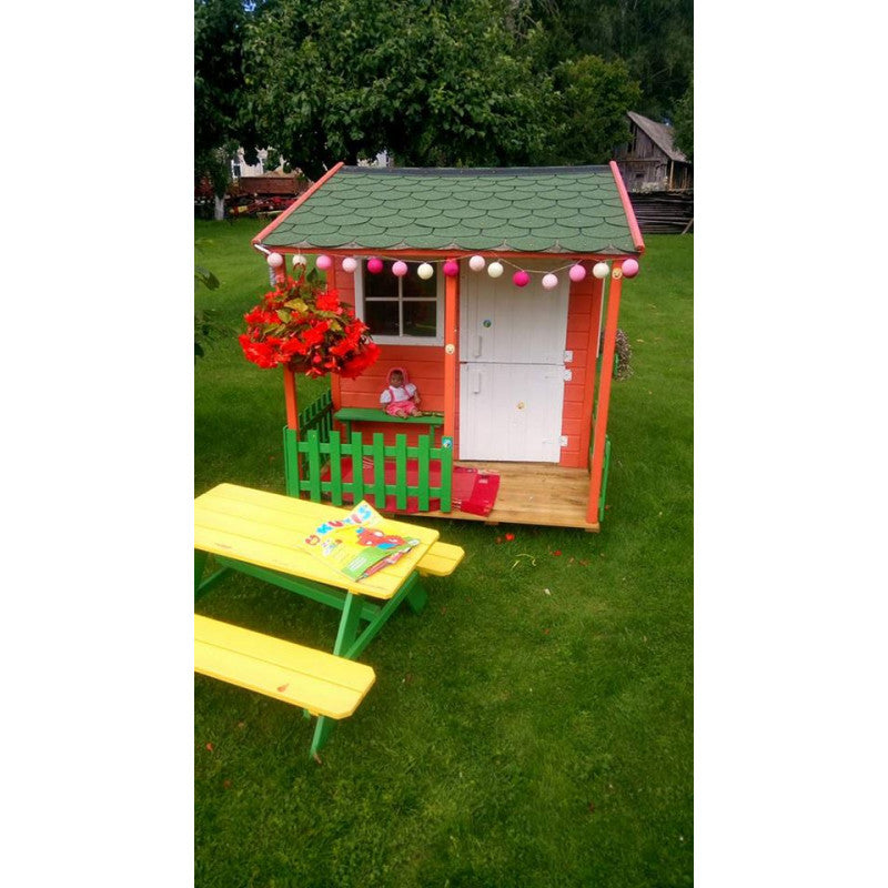 Spielhaus „Malia“ aus Holz – mit Terrasse, imprägniert, TÜV-geprüft, ab 1 Jahr