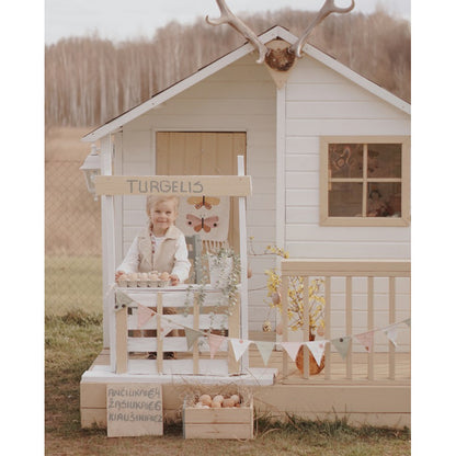 Spielhaus „Marlo“ aus Holz – ebenerdig, imprägniert, TÜV-geprüft, ab 1 Jahr