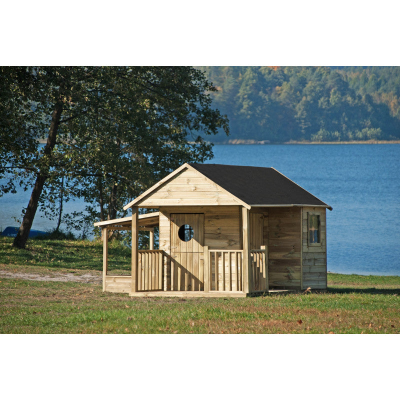 Spielhaus „Timmi“ aus Holz – ebenerdig, imprägniert, TÜV-geprüft, ab 1 Jahr