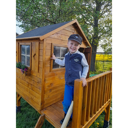 Spielhaus „Tobi“ aus Holz – mit 57 cm Podest, imprägniert, TÜV-geprüft, ab 3 Jahren