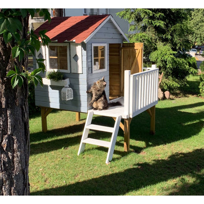 Spielhaus „Tobi“ aus Holz – mit 57 cm Podest, imprägniert, TÜV-geprüft, ab 3 Jahren
