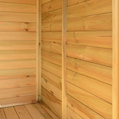 Spielhaus „Lenny“ aus Holz – mit großer Terrasse, TÜV-geprüft, imprägniert, ab 3 Jahren