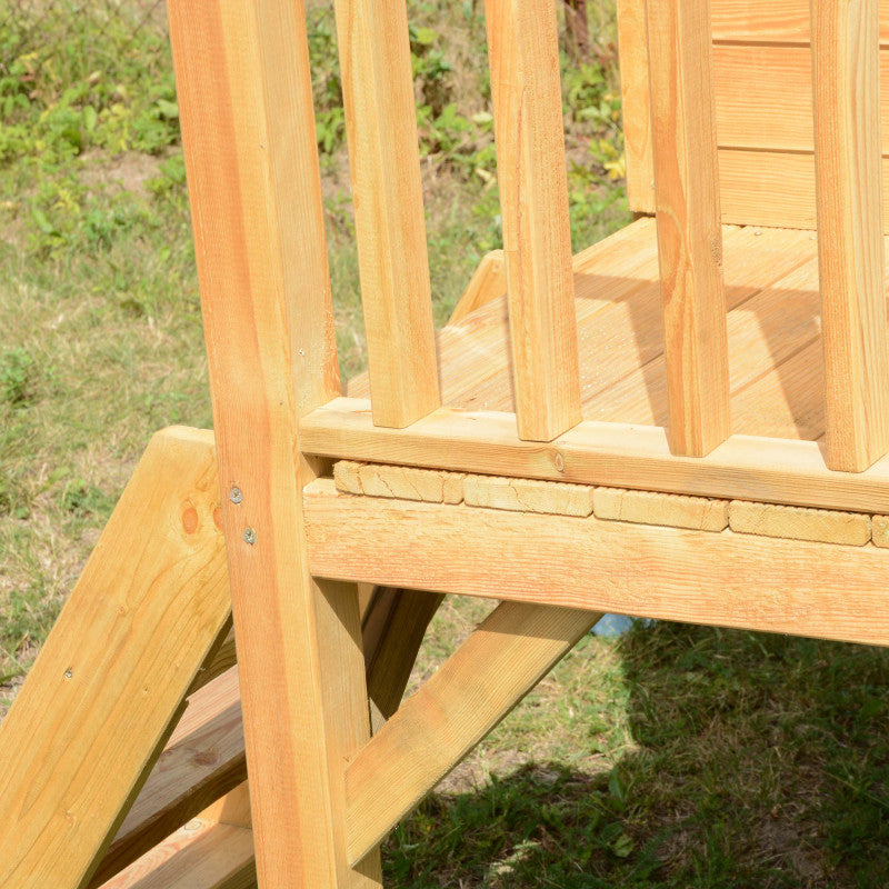 Spielhaus „Lenny“ aus Holz – mit großer Terrasse, TÜV-geprüft, imprägniert, ab 3 Jahren