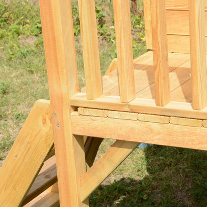 Spielhaus „Lenny“ aus Holz – mit großer Terrasse, TÜV-geprüft, imprägniert, ab 3 Jahren