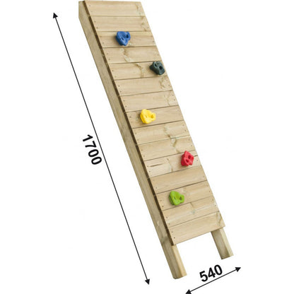 Abenteuerhaus „Leo XXL“ aus Holz – 2 Rutschen, Doppelschaukel, Kletterwand, Podeste 62/122 cm, TÜV-geprüft, imprägniert