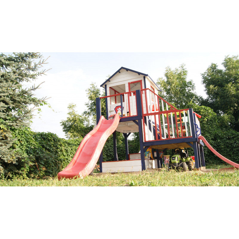 Spielturm „Luno XL“ aus imprägnierter Kiefer – mit Doppelschaukel, Rutsche & Plattform, TÜV-zertifiziert