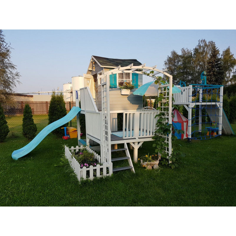 Spielturm „Luno XL“ aus imprägnierter Kiefer – Plattform 62/122 cm, TÜV/EN71, 226,5×176×272 cm