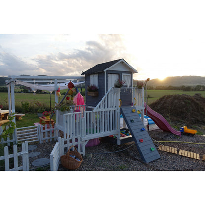 Spielturm „Luno XL“ aus imprägnierter Kiefer – Plattform 62/122 cm, TÜV/EN71, 226,5×176×272 cm