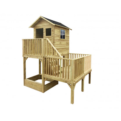 Spielturm „Luno XL“ aus imprägnierter Kiefer – Plattform 62/122 cm, TÜV/EN71, 226,5×176×272 cm