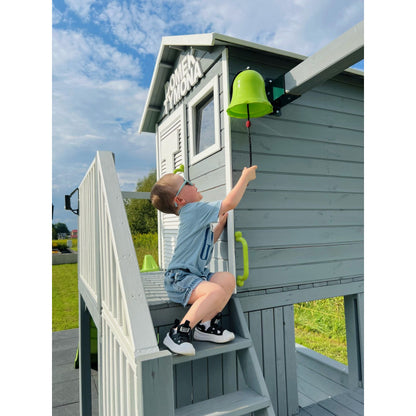 Schaukel „Luno Solo“ aus imprägnierter Kiefer – Ergänzungsmodul für Holzspielhäuser, TÜV-zertifiziert