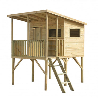 Spielhaus „Robin“ aus Holz – mit Veranda, TÜV-geprüft, imprägniert, ab 3 Jahren