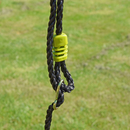 Spielplatz „Maxo Green“ aus pulverbeschichtetem Metall – Doppelschaukel, Einzelschaukel & Basketballkorb, 216×180×195 cm