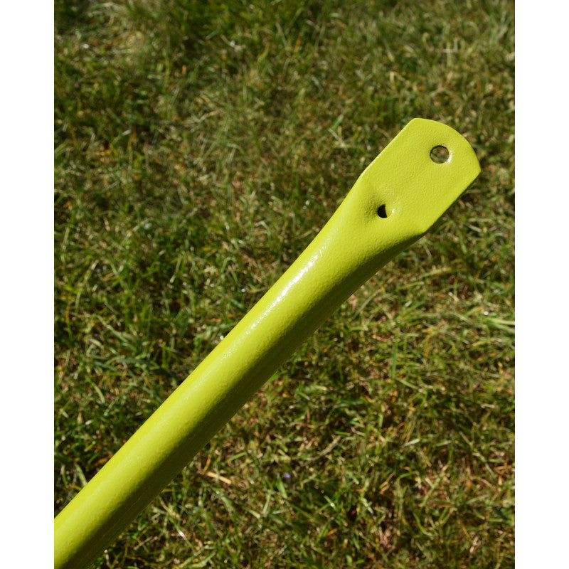 Spielplatz „Maxo XXL“ aus pulverbeschichtetem Metall – mit Rutsche, Trapez & Doppelschaukel, 480×195 cm, hellgrün