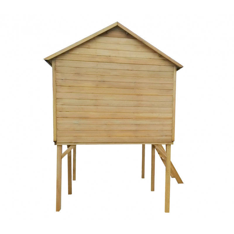 Spielhaus „Nino“ aus Holz – Gartenhaus für Kinder, imprägniert, TÜV-geprüft, mit Leiter und Boden